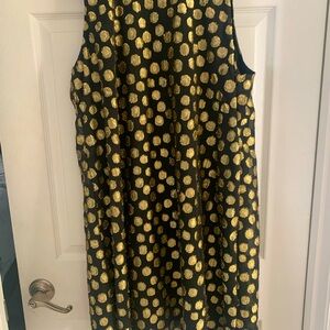 Robbie Bee Vintage Style Black & Gold Dress